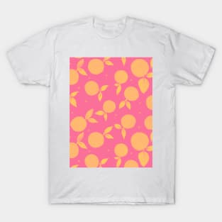 Tangerine pattern - hot pink and yellow T-Shirt